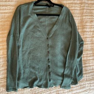 Green button blouse